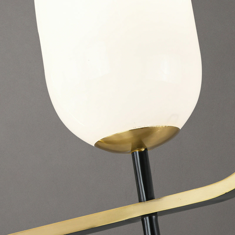 Accesorios de iluminación de la isla de cilindro modernos de vidrio 3 iluminación colgante de luz