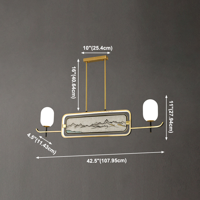 Accesorios de iluminación de la isla de cilindro modernos de vidrio 3 iluminación colgante de luz