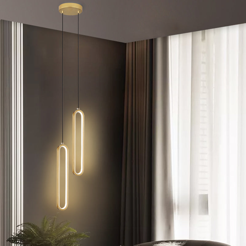 Chambre à coucher en suspension d'éclairage minimalisme kit de pendentif linéaire pour chambre à coucher