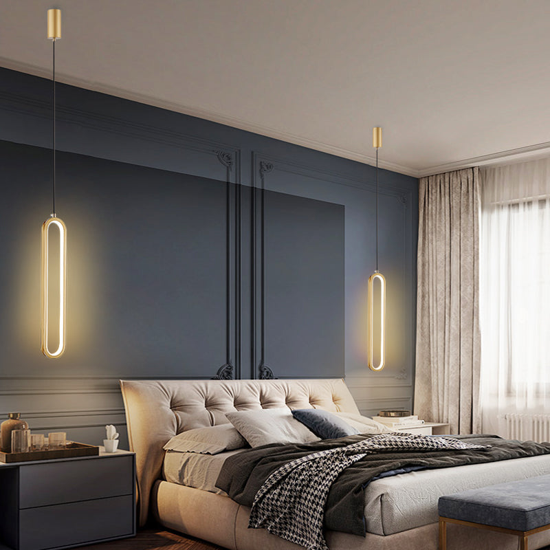 Chambre à coucher en suspension d'éclairage minimalisme kit de pendentif linéaire pour chambre à coucher