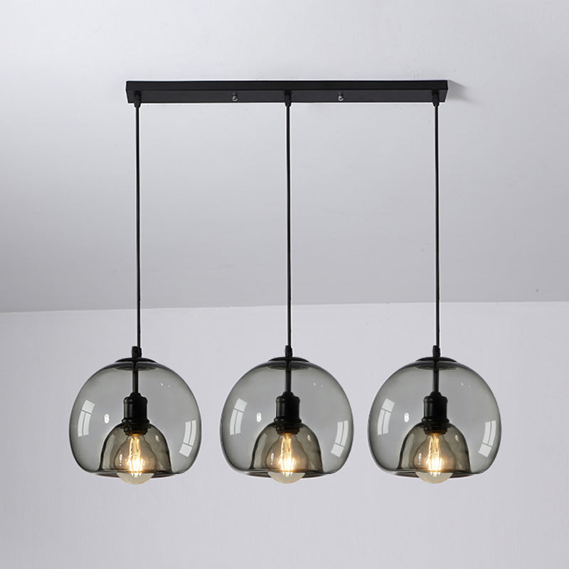 Global Hanging Light Kit Glass 1-Light Modern Modern plafond Light for Dining Room