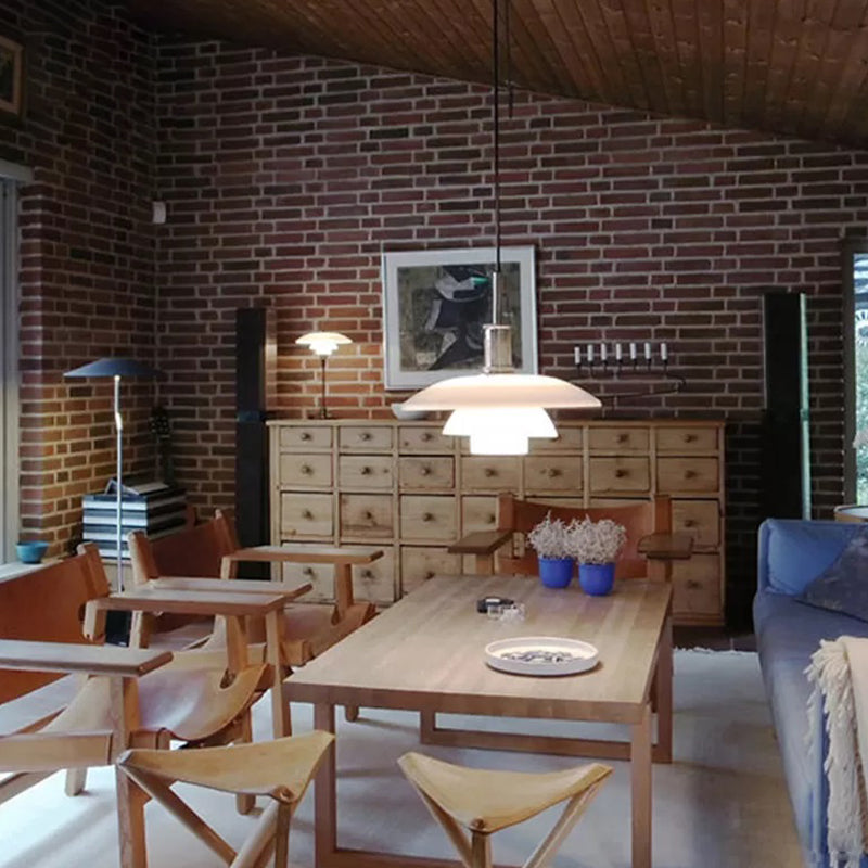 Forme en couches Éclairage suspendu en verre de style moderne 1 pendentif léger pour le salon