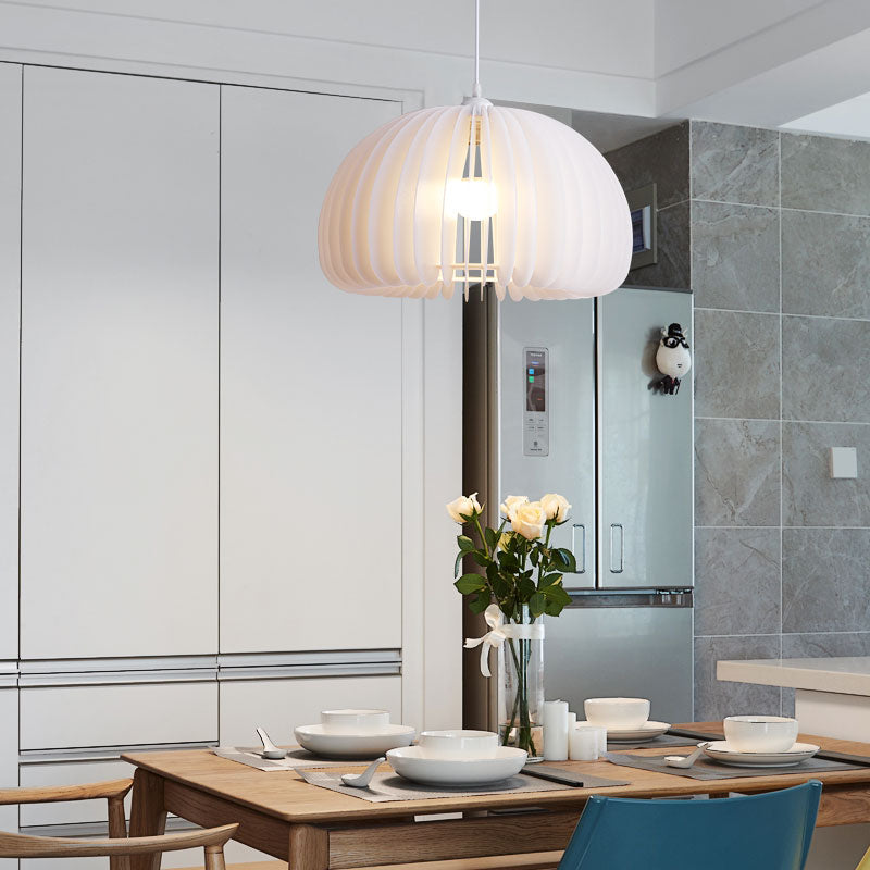 Forme de citrouille de style moderne Hanging Sconce Metal 1 Pendante lumineuse pour salle à manger