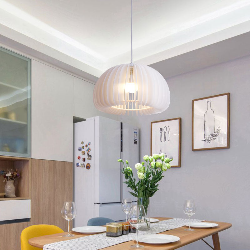 Forme de citrouille de style moderne Hanging Sconce Metal 1 Pendante lumineuse pour salle à manger