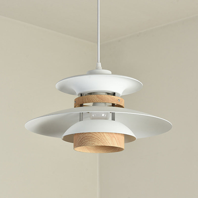 Éclairage suspendu de forme unique Métal de style moderne 1 pendentif léger avec bois