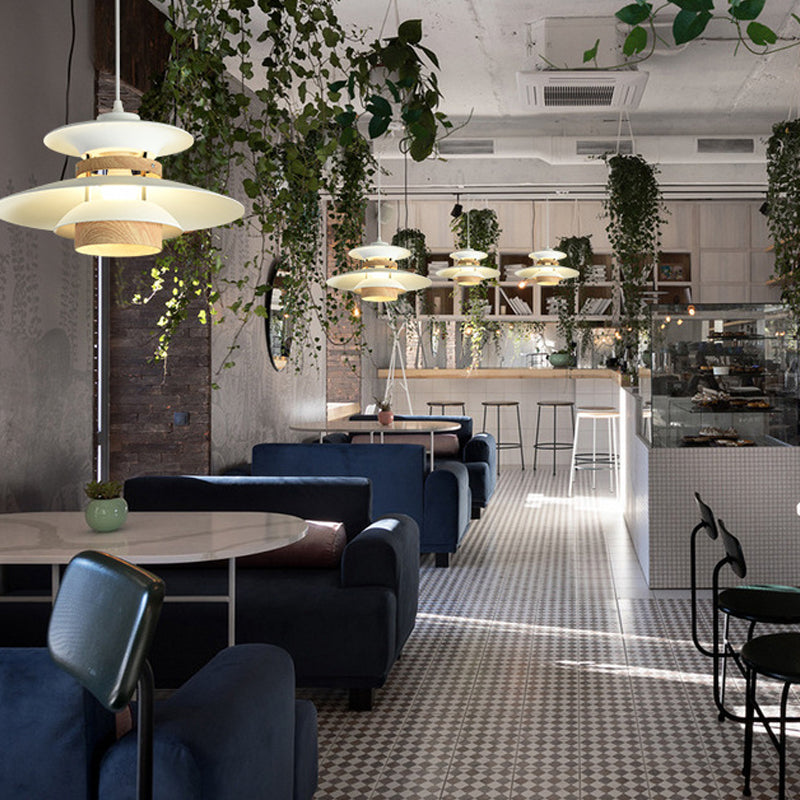 Éclairage suspendu de forme unique Métal de style moderne 1 pendentif léger avec bois