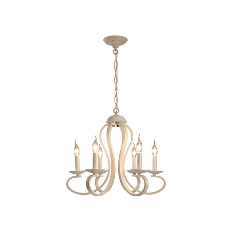 Lámpara de lámpara de araña múltiple de la vela de metal para sala de estar para sala de estar