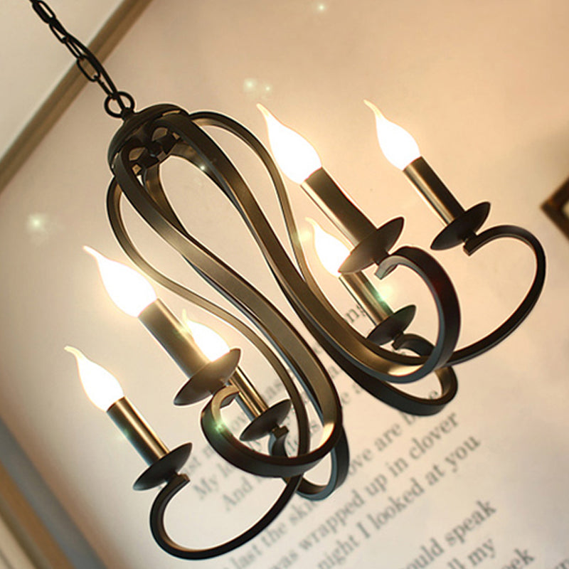 Chandelier de bougie en métal lampe à lustre multi-tête américaine pour le salon