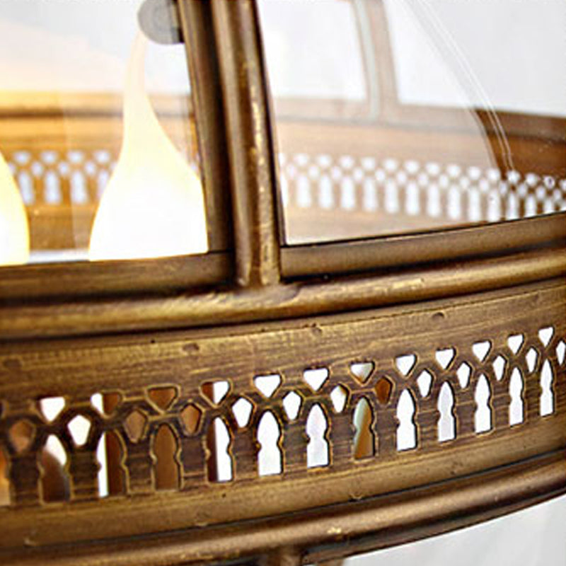 Globe Metal Pendant Lighting Industrial 3 Lights Dining Room Chandelier Hanging Light Fixture