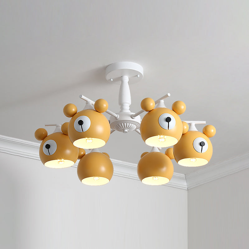 Modern Style Chandelier Light Nordic Macaron Metal Pendant Light for Living Room