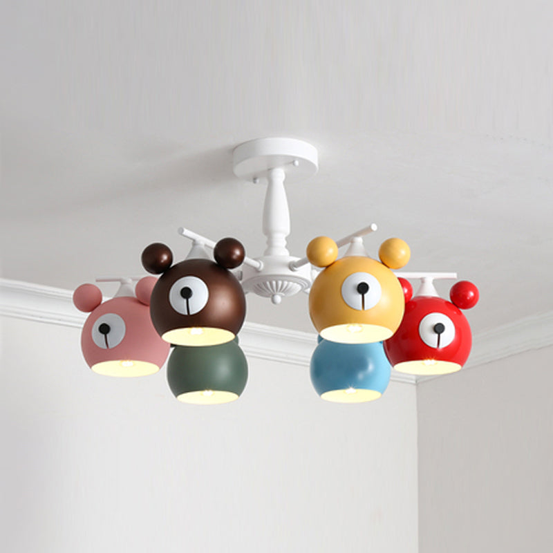 Modern Style Chandelier Light Nordic Macaron Metal Pendant Light for Living Room