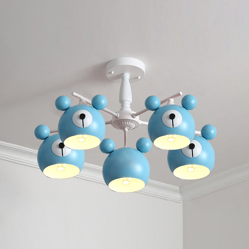 Modern Style Chandelier Light Nordic Macaron Metal Pendant Light for Living Room