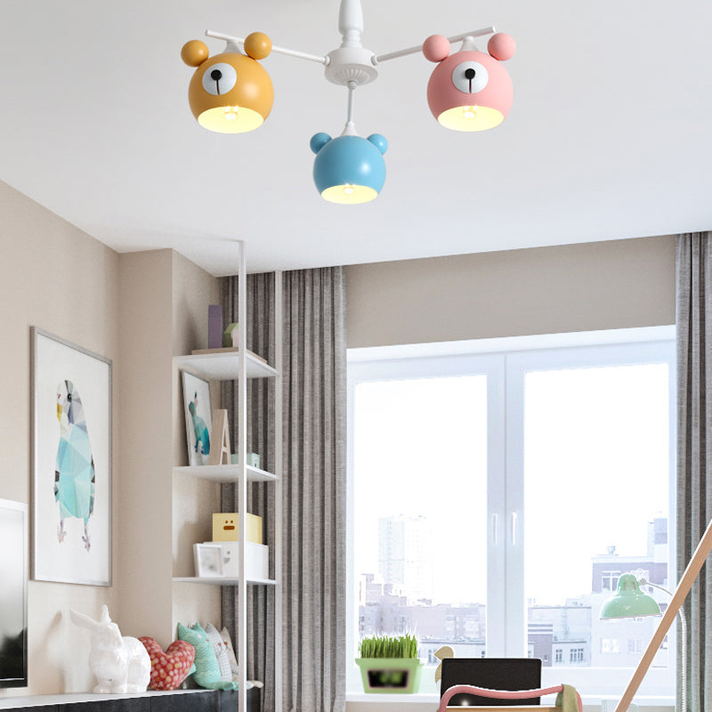 Modern Style Chandelier Light Nordic Macaron Metal Pendant Light for Living Room