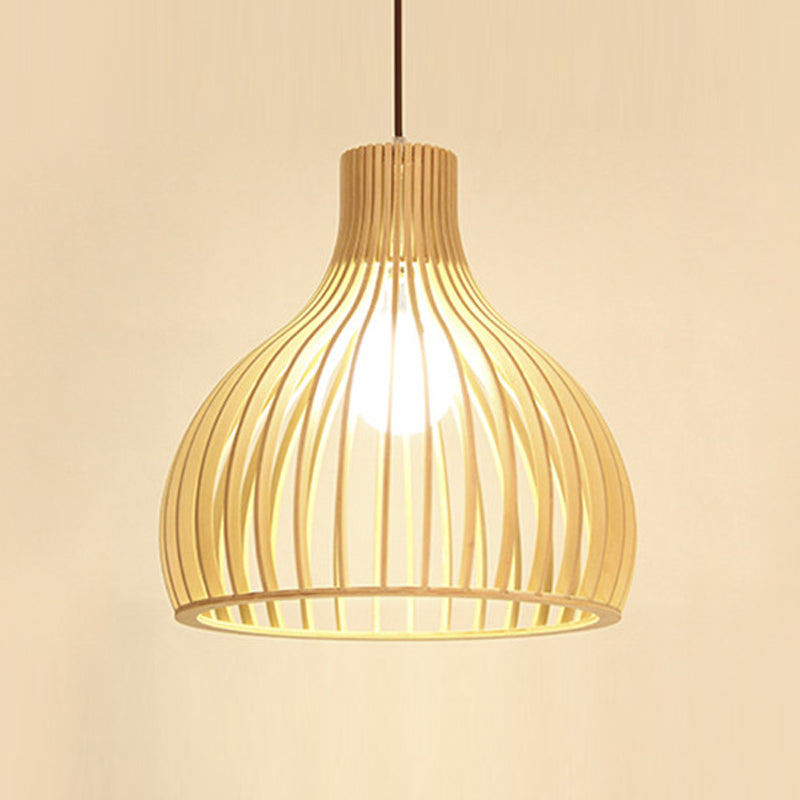 Lampe suspendue en bois à lampe des luminaires de pendentif contemporain pour le café dans la salle à manger