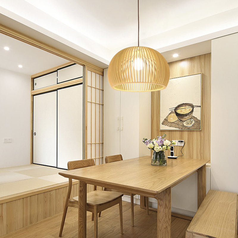 Lampe suspendue en bois à lampe des luminaires de pendentif contemporain pour le café dans la salle à manger