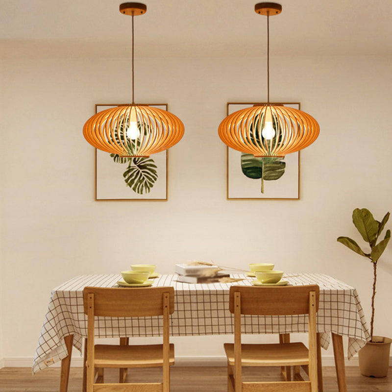 Lampe suspendue en bois à lampe des luminaires de pendentif contemporain pour le café dans la salle à manger