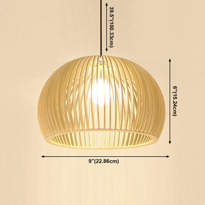 Lampe suspendue en bois à lampe des luminaires de pendentif contemporain pour le café dans la salle à manger