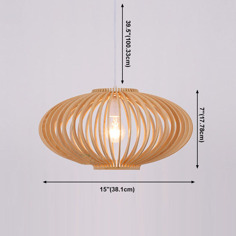 Lampe suspendue en bois à lampe des luminaires de pendentif contemporain pour le café dans la salle à manger