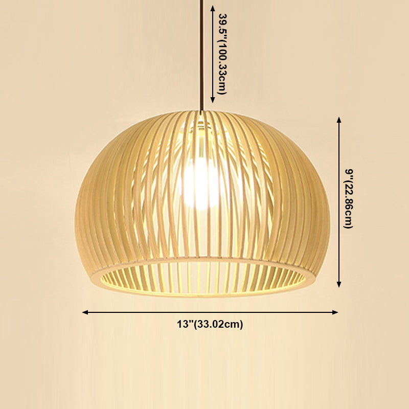 Lampe suspendue en bois à lampe des luminaires de pendentif contemporain pour le café dans la salle à manger
