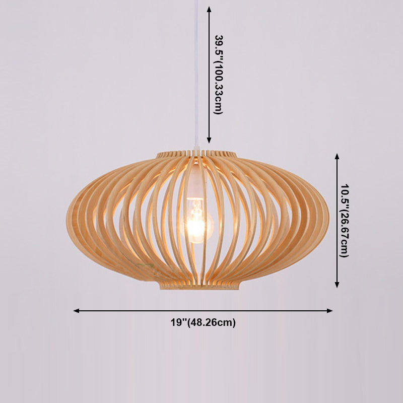 Lampe suspendue en bois à lampe des luminaires de pendentif contemporain pour le café dans la salle à manger
