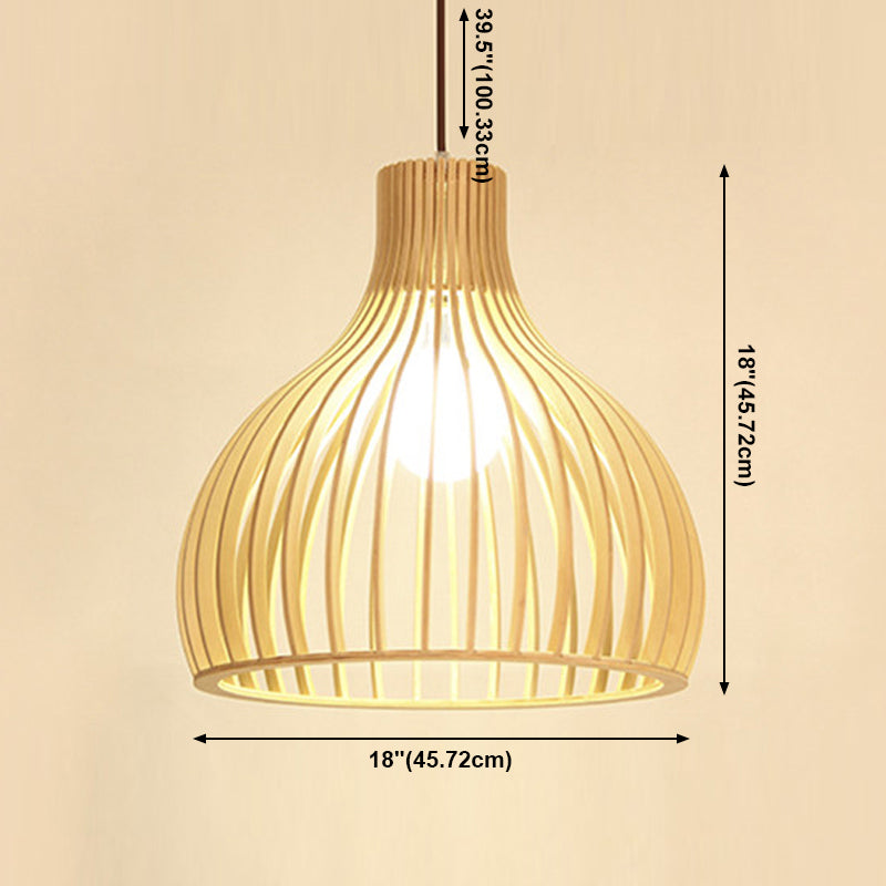 Lampe suspendue en bois à lampe des luminaires de pendentif contemporain pour le café dans la salle à manger