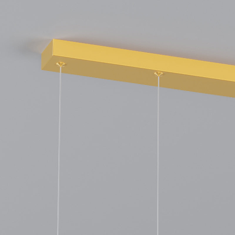 Moderne lineare Insel Kronleuchter Multi-Head Restaurant Anhänger Beleuchtungskarten