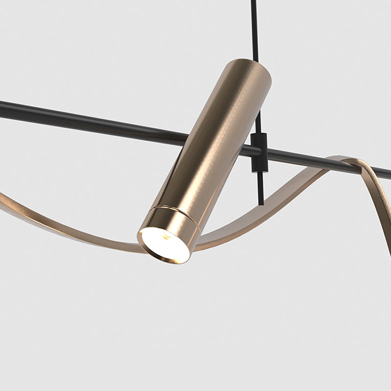 Moderne Inselanhänger Lampen Multi-Head-Restaurant Hanging Lampe Lampen mit Glasschatten