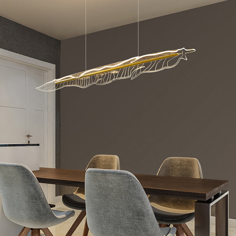 Moderne Inselanhänger Lampen 1-Licht-Restaurant Hängende Leuchten mit Acrylschatten