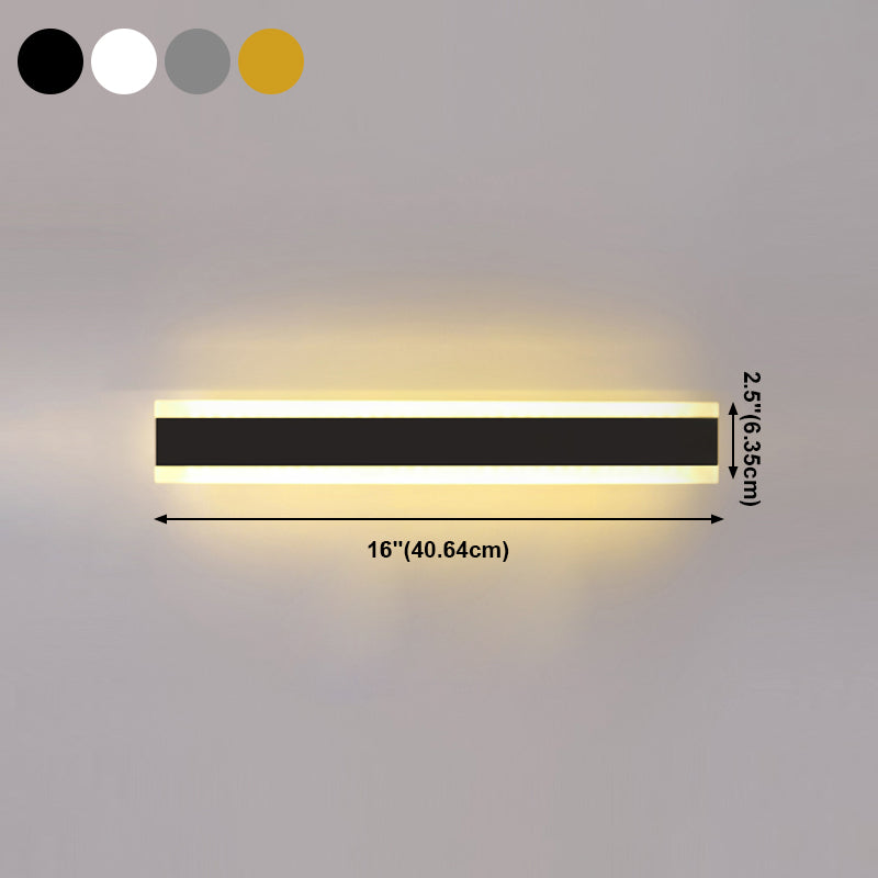 Nordic Style Wandleuchte gerade LED -Wandleuchte mit Metall für Hotel