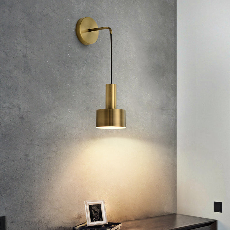Moderner Stil Wandleuder Zylinderform 1 Lichtwandlicht mit Metall für Schlafzimmer