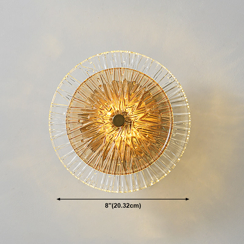 Moderner Stil Wandleuchte runde Form Mehrlicht -Wandlicht mit Glas für Schlafzimmer