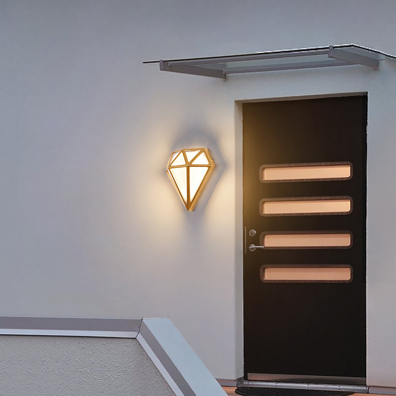 Zeitgenössischer Stil Wandleuchte Gold Diamant Form Wandleuchte für Schlafzimmer
