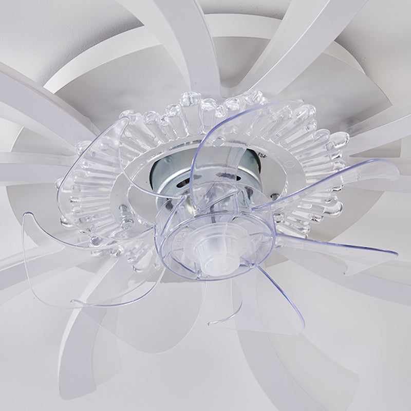Nordische Metall Deckenlüftungslampe Multi-Head Flush Mount Leuchte mit ABS-Lüfterklinge