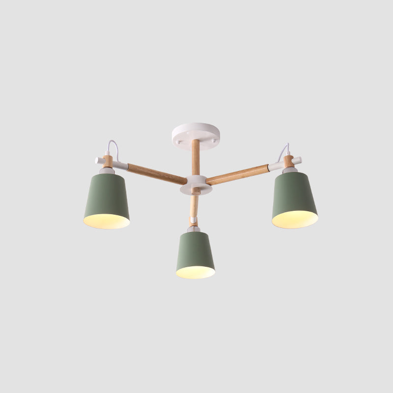 Minimalist Macaron Hanging Light Metal Hanging Chandelier for Sitting Room
