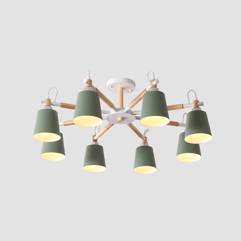Minimalist Macaron Hanging Light Metal Hanging Chandelier for Sitting Room