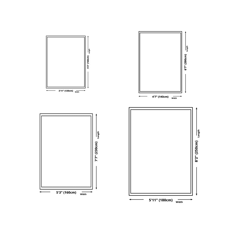 Red Medallion Rug Polyester Luxury Area Rug Non-Slip Backing Rug for Home Decor