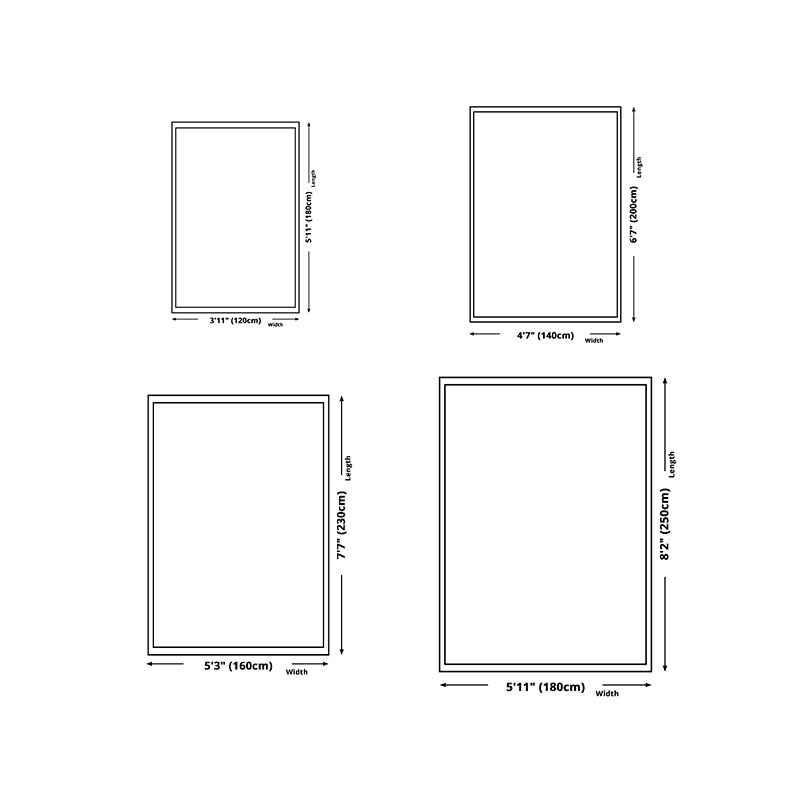 Blue Gray Modern Rug Polyester Print Indoor Rug Washable Rug for Living Room