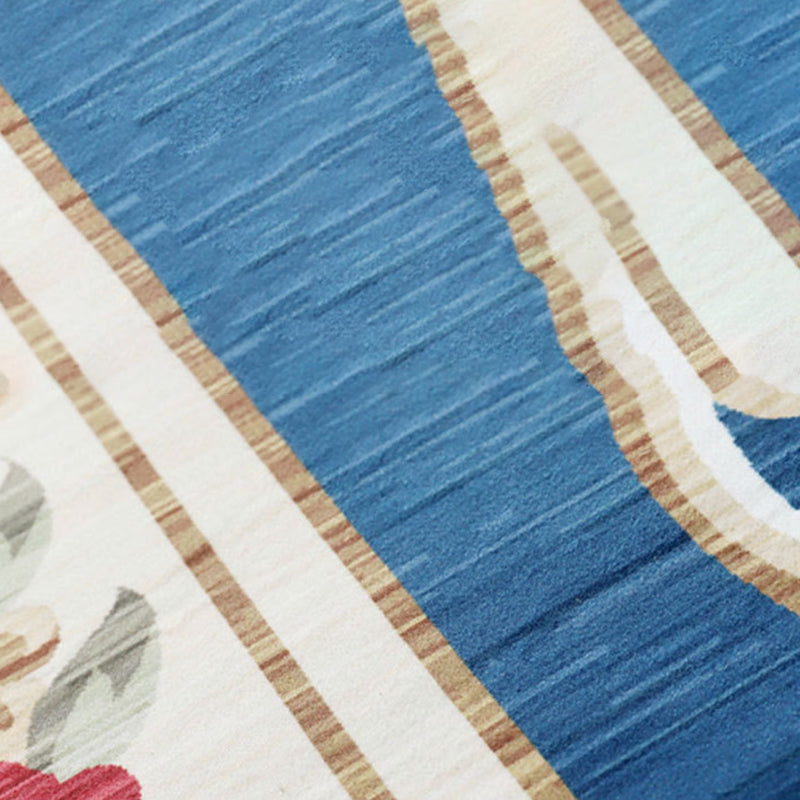 Rood Boheemse tapijten Polyester grafisch vloerkleed wasbaar tapijt voor woonkamer
