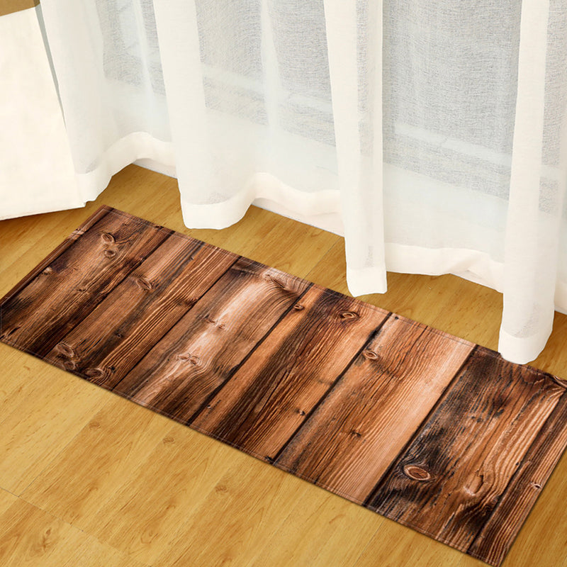 Brown Modern Rug Polyester Wool Rug Non-Slip Backing Rug for Home Decoration