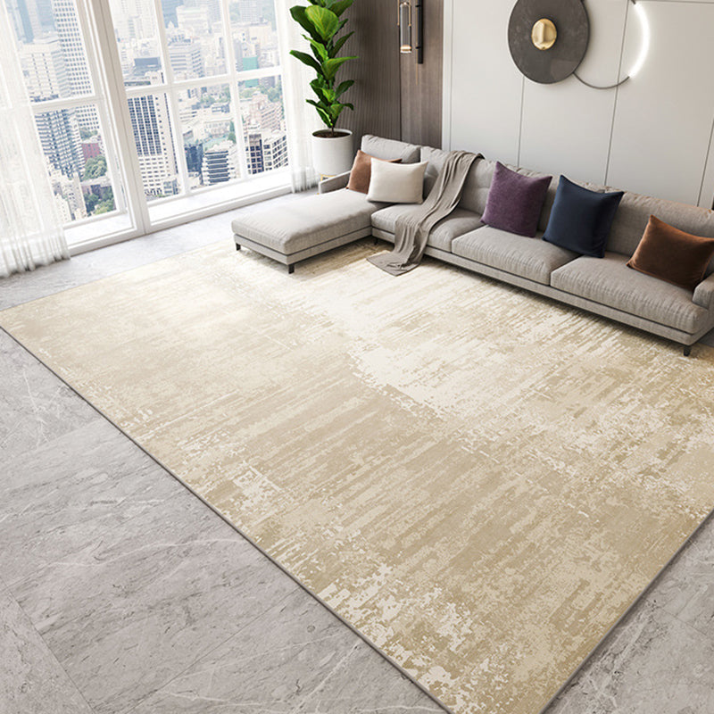 Light Brown Modern Rug Blending Color Piece Rug Washable Rug for Living Room