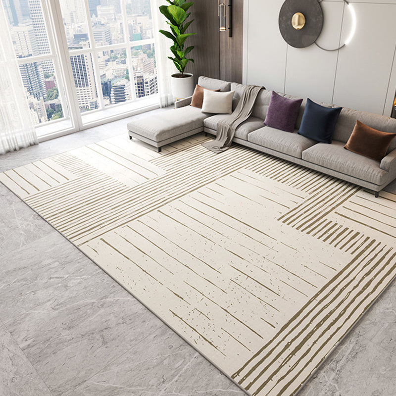 Light Brown Modern Rug Blending Color Piece Rug Washable Rug for Living Room