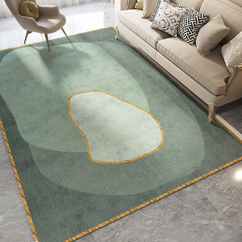 Light Gray Modern Rug Blending Striep Rug Stain Resistant Rug for Drawing Room