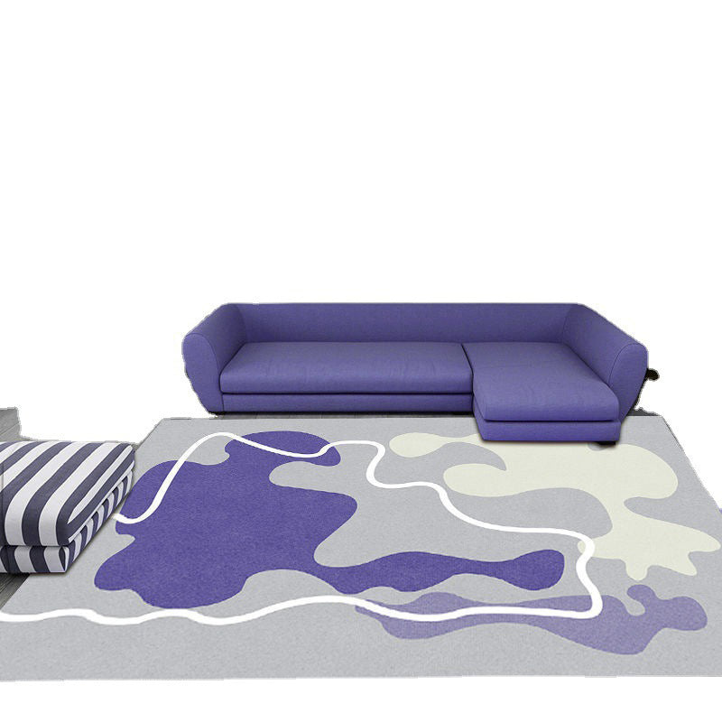 Tapis de couleur de couleur verte Polyester Tapis de tapis de tapis lavable pour le salon