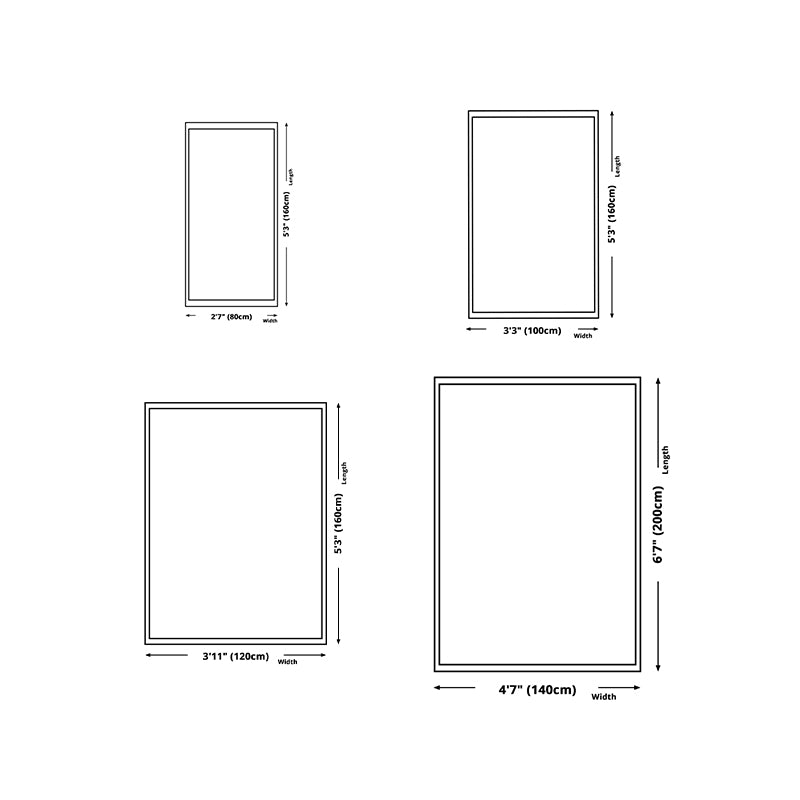 Green Contrast Color Carpet Polyester Simplicity Carpet Washable Carpet for Living Room