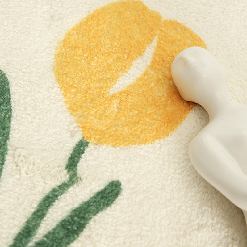 Tapis de blocage de couleur postmoderne Polyester Rapier intérieur Risque de zone lavable pour la décoration intérieure