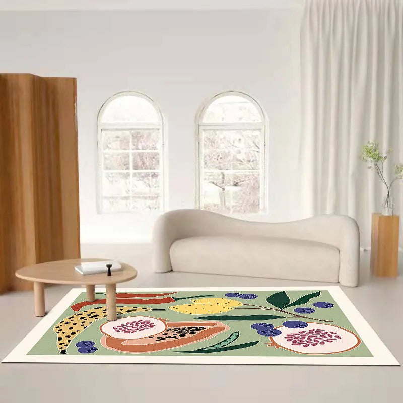 Postmodern tapijt, polyester, kleurrijk binnentapijt, antislip rugtapijt voor woondecoratie