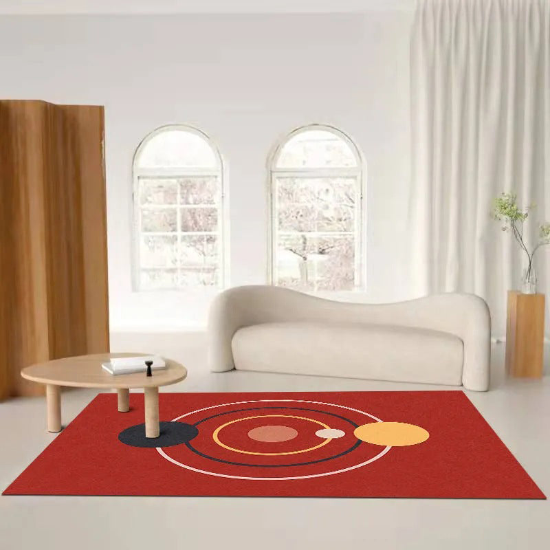 Postmodern Rug Polyester Colorful Indoor Rug Non-Slip Backing Rug for Home Decor