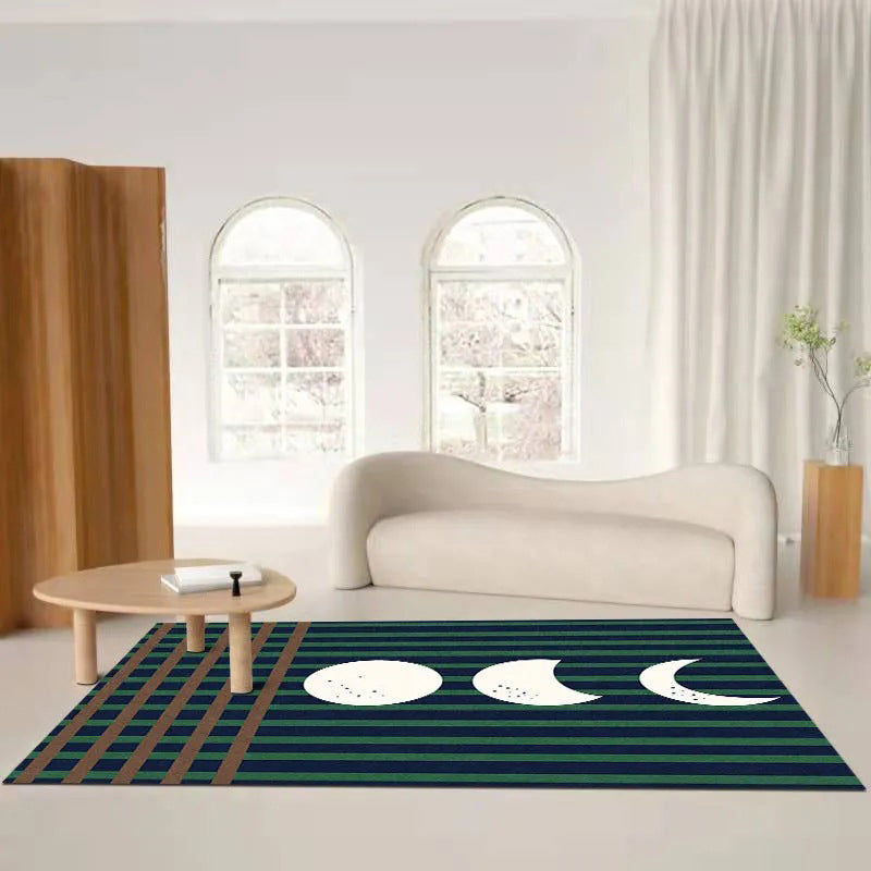 Postmodern tapijt, polyester, kleurrijk binnentapijt, antislip rugtapijt voor woondecoratie