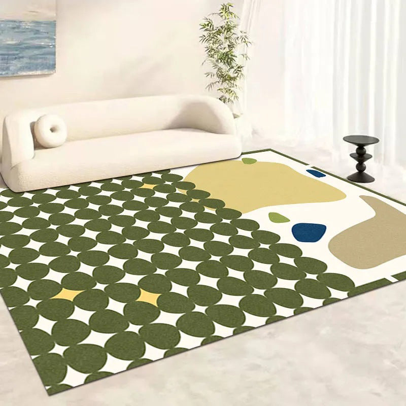 Postmodern Rug Polyester Colorful Indoor Rug Non-Slip Backing Rug for Home Decor