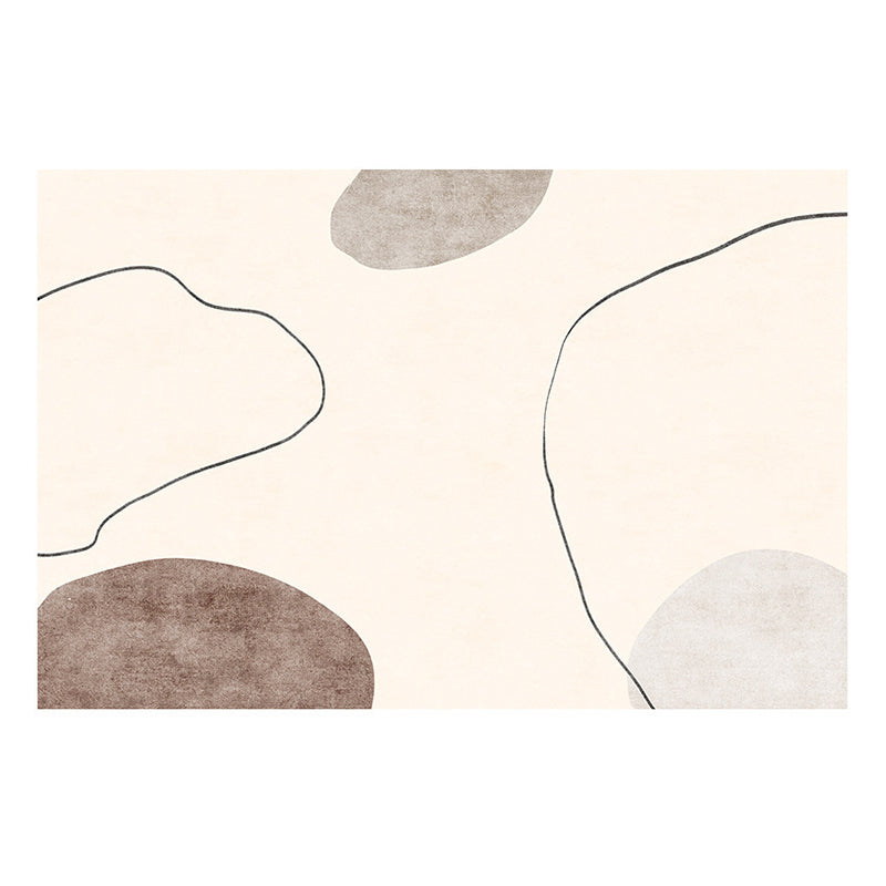 Color Block Indoor Carpet Polyester Area Rug Non-Slip Backing Rug for Home Decor